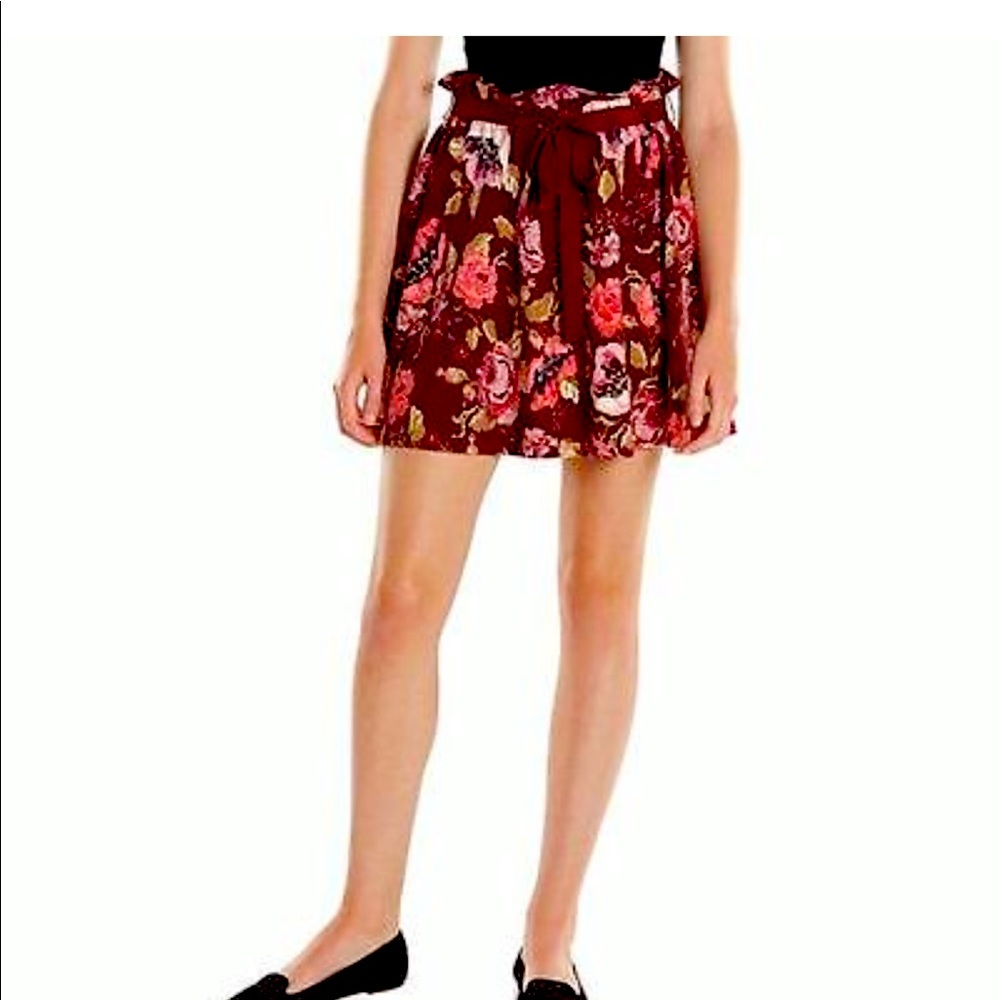 LC Lauren Conrad - Cranberry Skirt - Small